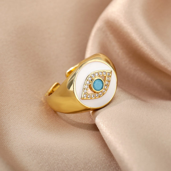 Evil Eye Signet Ring