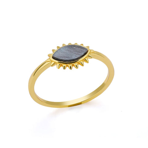 Onyx Evil Eye Ring