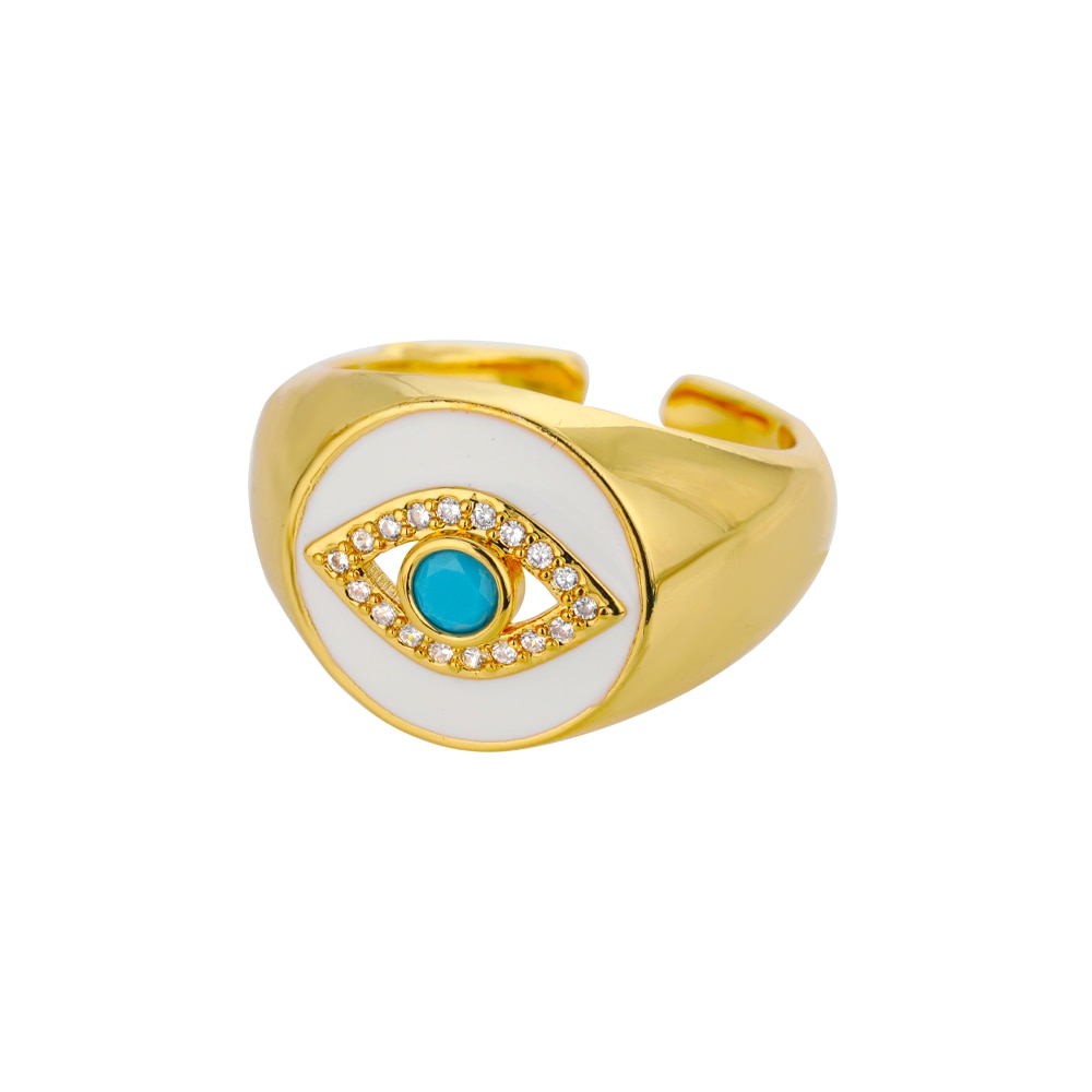 Evil Eye Signet Ring
