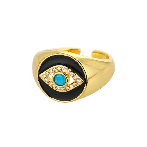 Evil Eye Signet Ring
